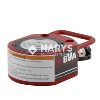 Cilindro Hidráulico Plano de Ultra Bajo Perfil BVA HF7506 75 Toneladas Carrera 0.63"