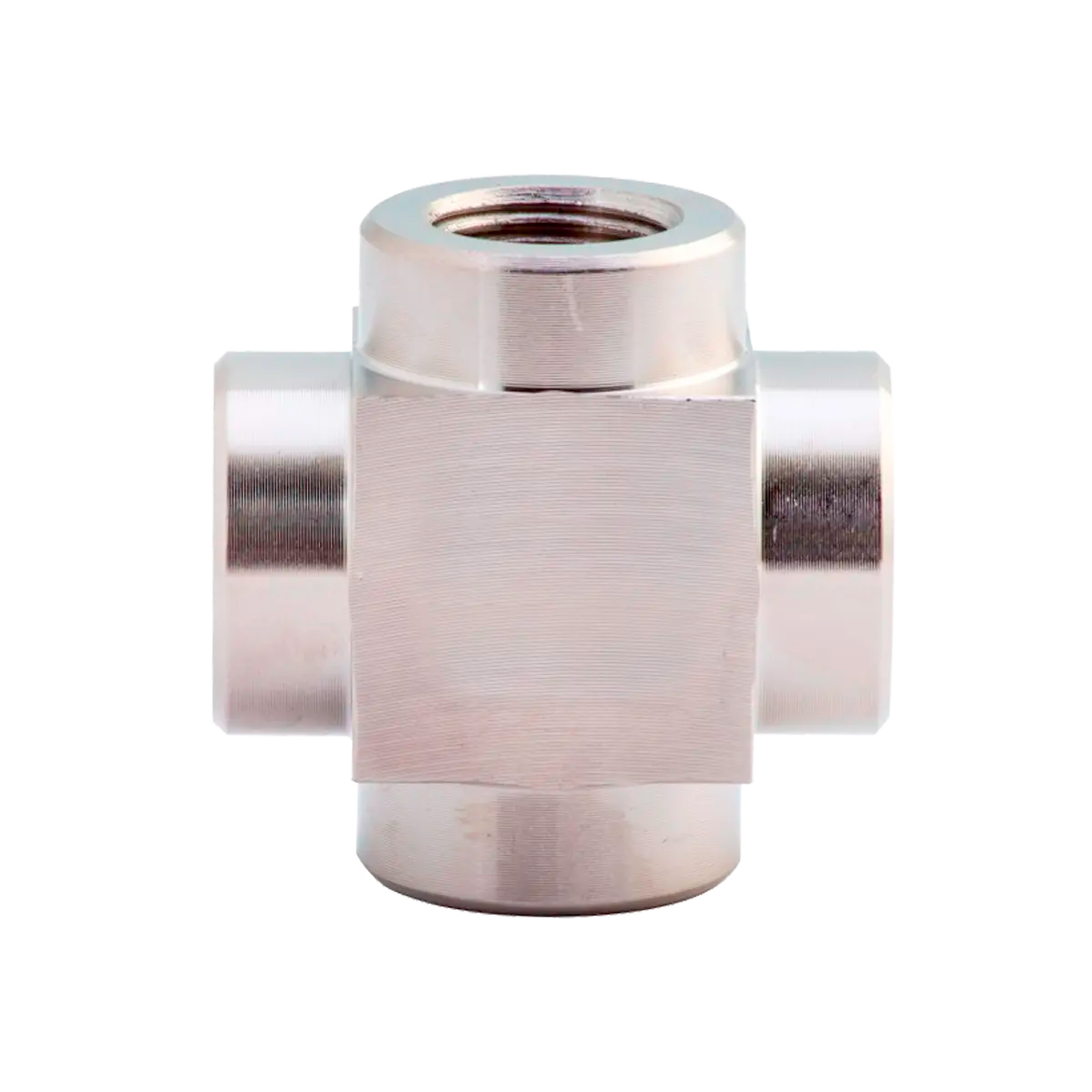 Conector 4 Vias Cruz 3/8"-18NPTF Hembra - 3/8"-18NPTF Hembra 10.000 PSI