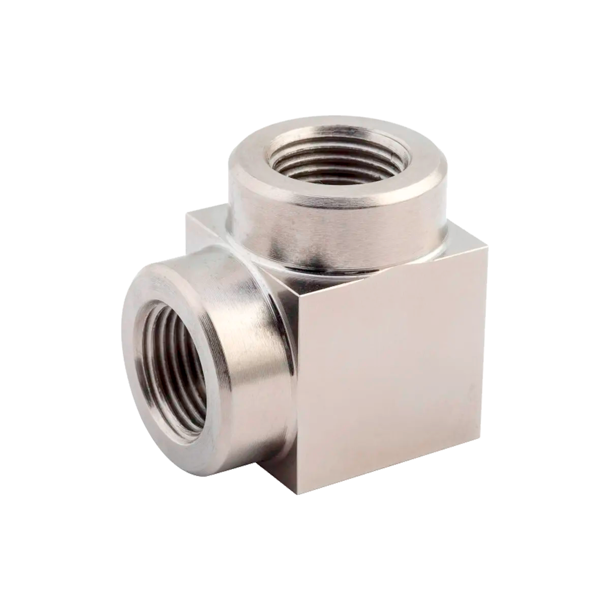 Codo 90 Grados 2 Vias 3/8"-18NPTF Hembra - 3/8"-18NPTF Hembra 10.000 PSI